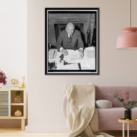 Historic Framed Print, Colorado Senator. Washington, D.C., March 2. A new informal picture of Senator Alva B. Adams, Democrat from Colorado, 3-2-40,  17-7/8" x 21-7/8"