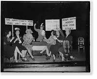 Women's Press Club skit instructs future first ladies on how to get along. 5. Delegates to the nominating convention include 679,342, Historic Print