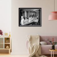 Historic Framed Print, Patent Office files. Washington, D.C., Feb. 29. Employees in the patent office file room. Approximately 2,180,00 patents are kept on file for public use, 2-29-40,  17-7/8" x 21-7/8"