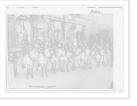 Historic Framed Print, Boy Army- Boy Scouts, London. Seven boys, in uniform, all mounted on horseback.,  17-7/8" x 21-7/8"
