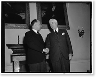 Cordell Hull (right) with unidentified, Historic Reproduction