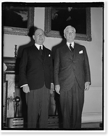 Cordell Hull (right) with unidentified - 2, Historic Reproduction