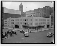 Historic Framed Print, Plaza parking lot,  17-7/8" x 21-7/8"