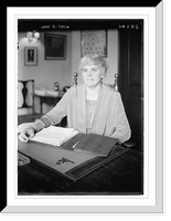 Historic Framed Print, Jane D. Rippin. Seated at desk with papers before her.,  17-7/8" x 21-7/8"