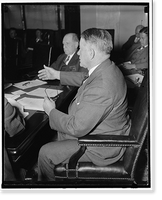 Historic Framed Print, Kentucky Senator. Washington, D.C., May 11. U.S. Senator Alben W. Barkley, Democrat from Kentucky, pictured at the Capitol today, 5/11/37,  17-7/8" x 21-7/8"