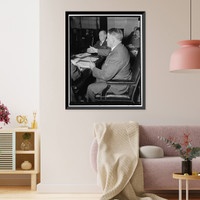 Historic Framed Print, Kentucky Senator. Washington, D.C., May 11. U.S. Senator Alben W. Barkley, Democrat from Kentucky, pictured at the Capitol today, 5/11/37,  17-7/8" x 21-7/8"