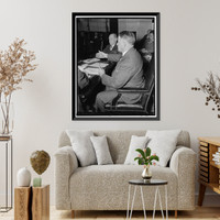 Historic Framed Print, Kentucky Senator. Washington, D.C., May 11. U.S. Senator Alben W. Barkley, Democrat from Kentucky, pictured at the Capitol today, 5/11/37,  17-7/8" x 21-7/8"