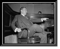 Historic Framed Print, Robert Jackson before Senate committee. Washington, D.C., Feb. 15. Robert H. Jackson, nominated as Solicitor General, told a Senate Judiciary Subcommittee today that both he and Sec.,  17-7/8" x 21-7/8"