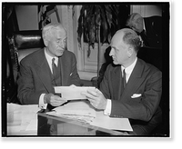Historic Framed Print, Undersecretary of State. Washington, D.C., Jan. 11. A new informal photograph of Undersecretary of State Sumner Welles. It was [...] in his office a few days ago,  17-7/8" x 21-7/8"