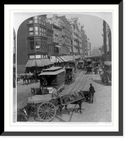 Historic Framed Print, Broadway from Union Square to Madison Square, New York, U.S.A. Broadway desde la Plaza de la Union hasta la Plaza de Madison, New York, E.U.de A.,  17-7/8" x 21-7/8"