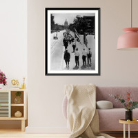Historic Framed Print, Bonus marcher on Penna Ave., Washington, D.C. July 1932,  17-7/8" x 21-7/8"