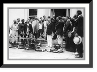 Historic Framed Print, Woodrow Wilson with roosters at the White House,  17-7/8" x 21-7/8"