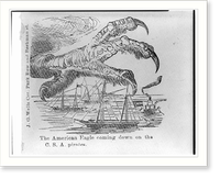 The American Eagle coming down on the C.S.A. pirates, Antique Poster