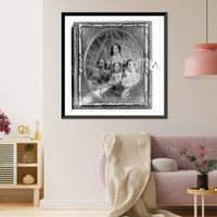 Historic Framed Print, La Follette family, 1857 or 1858,  17-7/8" x 21-7/8"