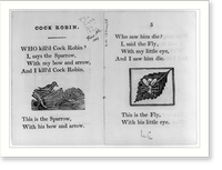 Illustrated pages from various early editions of the story of the death and funeral of Cock Robin" reproduced in the LCQJ, April 1973" - 6, Historic Reproduction