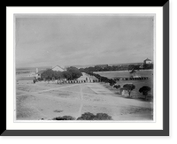 Fort Clark, Tex., ca. 188-: troops crossing officers' line from bandstand, Vintage Print