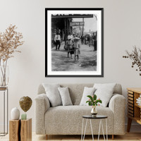 Historic Framed Print, Dinner Toters, Columbus, Ga. Location: Columbus, Georgia.,  17-7/8" x 21-7/8"