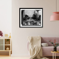 Historic Framed Print, Pennsylvania Avenue from the Treasury, N.E. to the United States Capitol, Washington, D.C.,  17-7/8" x 21-7/8"