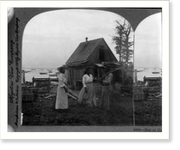 Historic Framed Print, Hut of oyster fisherman, Chesapeake Bay, near Sherwood, Md., U.S.A.,  17-7/8" x 21-7/8"