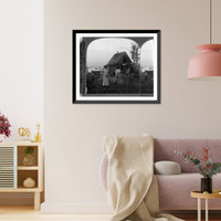 Historic Framed Print, Hut of oyster fisherman, Chesapeake Bay, near Sherwood, Md., U.S.A.,  17-7/8" x 21-7/8"