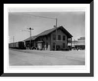 Historic Framed Print, Southern Pacific Depot, Casa Grande, Arizona,  17-7/8" x 21-7/8"