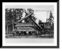Loading logs with steam loader, near Flagstaff, Ariz, Antique Wall Art