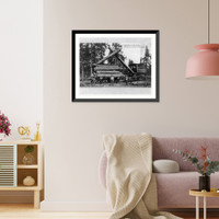 Loading logs with steam loader, near Flagstaff, Ariz, Antique Wall Art
