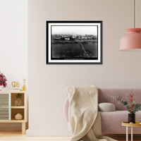 Historic Framed Print, Kirchen und Flossbr&uuml;cke in Kowno,  17-7/8" x 21-7/8"