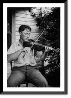 Wayne Perry playing fiddle, Crowley, Louisiana, Historic Print