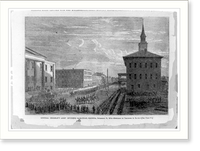 Historic Framed Print, General Sherman's army entering Savannah, Georgia, December 21, 1864,  17-7/8" x 21-7/8"