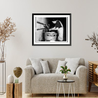Historic Framed Print, Turlock (Calif.) Assembly Center - woman rinses washed garment,  17-7/8" x 21-7/8"