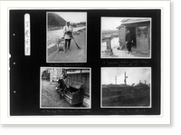 The street claning dep't.; a representative of the police department; the garbage man makes his rounds; calling the fire dep't, Vintage Print