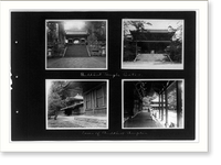 Historic Framed Print, Buddhist temple gates; eaves of Buddhist temples,  17-7/8" x 21-7/8"