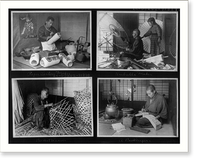 Paper lantern maker; umbrella maker; basket weaver; a bookkeeper, Vintage Wall Art