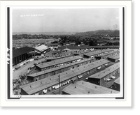 Puyallup (Wash.) Assembly Center - construction crews are still on the job, though from the wash lines the evacuees are there too, Historic Reproduction