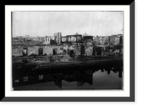 Historic Framed Print, The burned district of Manila,  17-7/8" x 21-7/8"