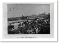 Historic Framed Print, Wharf at Charleston, S.C. - 2,  17-7/8" x 21-7/8"