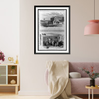 The Telegraph station, Sandy Hook - with view of operating room Classic, Antique Print