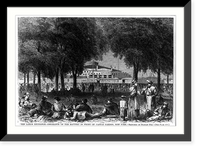 The Labor Exchange - Emigrants on the Battery in front of Castle Garden. New York"" Classic, Antique Poster