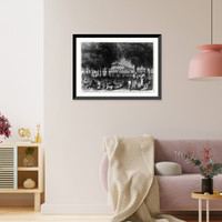 The Labor Exchange - Emigrants on the Battery in front of Castle Garden. New York"" Classic, Antique Poster