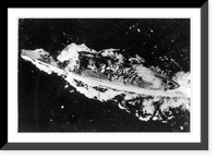 Japanese battleship, Yamato damaged by U.S. bombs, Oct. 25, 1944, Historic Reproduction