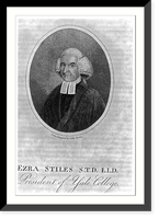 Ezra Stiles, Pres. of Yale College, Vintage Poster
