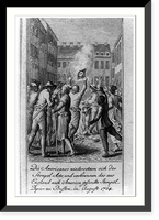 Die Americaner wiedersetzen sich der Stempel-Acte, und verbrennen das aus England nach America gesandte Stempel-Papier zu Boston, im August 1764.D. Chodowiecki del. et sculp. Classic Wall Art Print