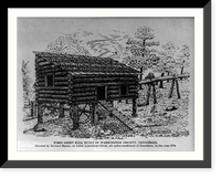 Historic Framed Print, First Grist Mill built in Washington Co. Tenn,  17-7/8" x 21-7/8"
