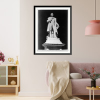 Statue of Vincenzo Gioberte in Toino, Italia Classic, Vintage Poster