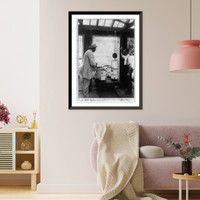 Historic Framed Print, Soil pots experiments - Weighing the pots"",  17-7/8" x 21-7/8"