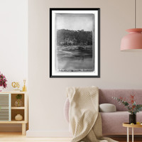 Rock, Shenandoah River, on which J.H. Kagi was killed, Vintage Print