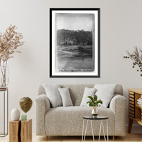 Rock, Shenandoah River, on which J.H. Kagi was killed, Vintage Print