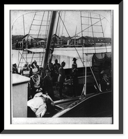 Czar Nicholas II escorting his German visitors from Peterhof, 1897, Antique Poster