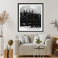 Historic Framed Print, Tower of London, England,  17-7/8" x 21-7/8"